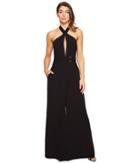 Jill Jill Stuart - 2-ply Crepe Halter Jumpsuit