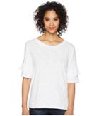 Dylan By True Grit - Soft Slub Ruffle Short Sleeve Tee