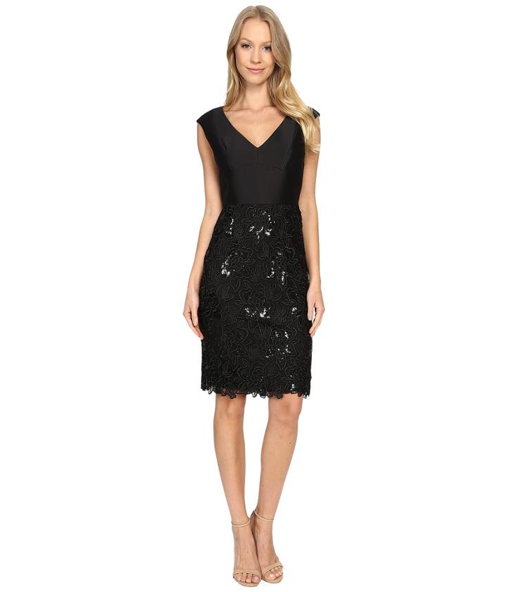 Adrianna Papell - V-neck Arcadia Top Lace Skirt