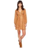 Stetson - 1463 Long Sleeve Fuax Suede Dress With Grommet