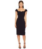 Zac Posen - Bonded Crepe Cap Sleeve Sweetheart Dress