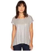 Two By Vince Camuto - Roll Sleeve Foil Print Knit Tee