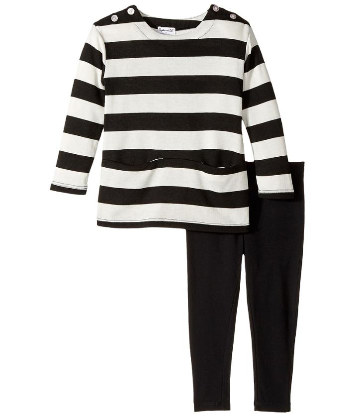 Splendid Littles - Yarn-dyed Loose Knit Top With Leggings Set