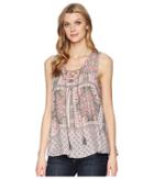 Roper - 1574 Sleeveless Scarf Print Peasant Top
