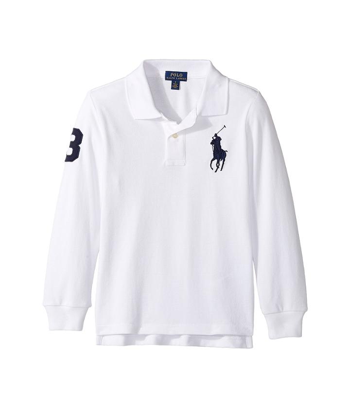 Polo Ralph Lauren Kids - Cotton Mesh Long Sleeve Polo Top