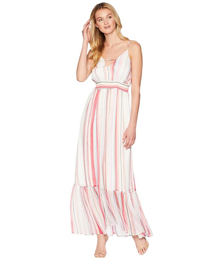 Jack By Bb Dakota - Luciana Umbrella Stripe Printed Crinkle Chiffon Maxi Dress