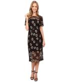 Donna Morgan - Floral Embroidered Mesh Dress
