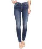 7 For All Mankind - The Ankle Skinny W/ Navy Tonal Squiggle In High Street
