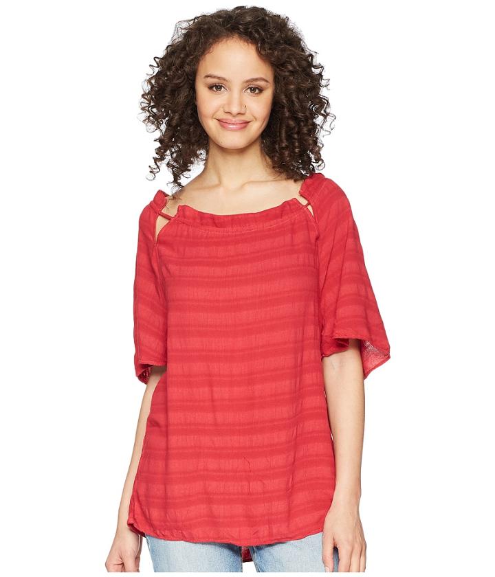 Michael Stars - Plisse Front-to-back Tie Neck Top