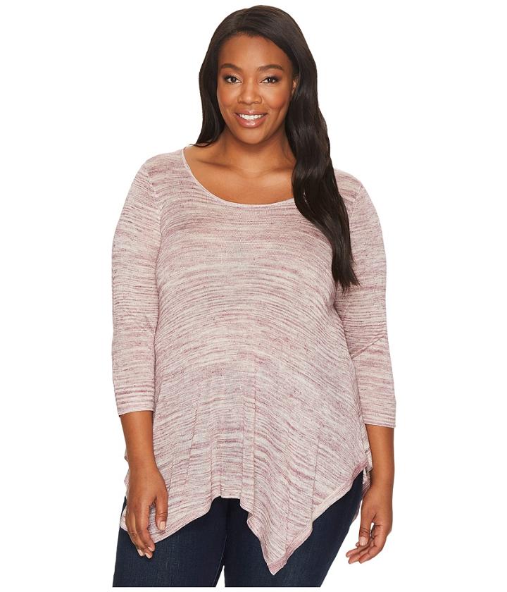 B Collection By Bobeau - Plus Size Langley Spacedye Knit Top