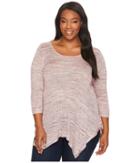 B Collection By Bobeau - Plus Size Langley Spacedye Knit Top