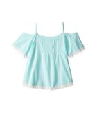 Lucky Brand Kids - Flutter Sleeve Cold Shoulder Top