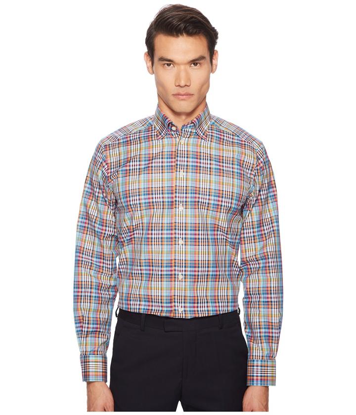 Eton - Contemporary Fit Madras Plaid Shirt