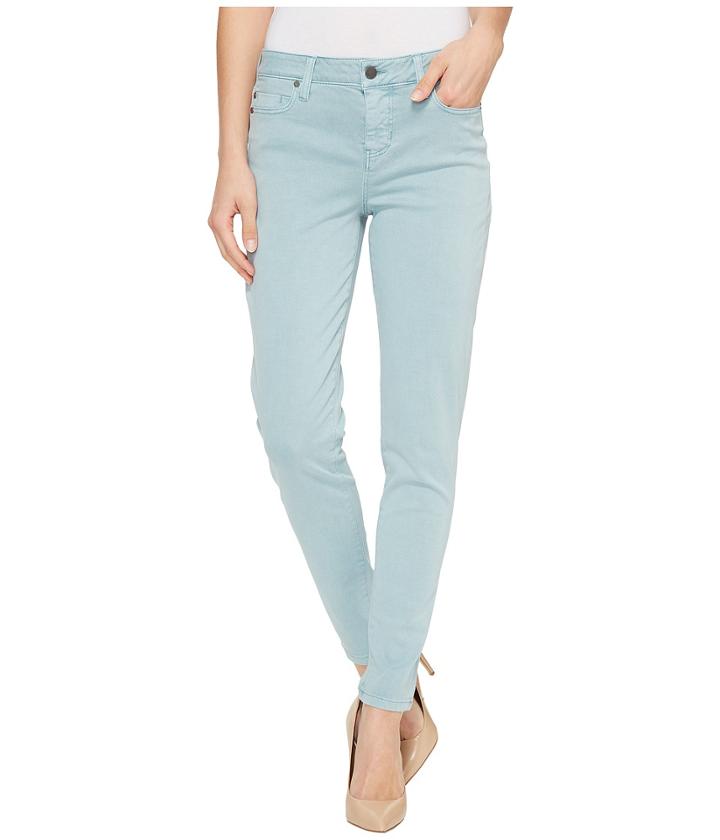 Liverpool - Devon Relaxed Ankle Skinny In Stretch Peached Twill In Slate Blue