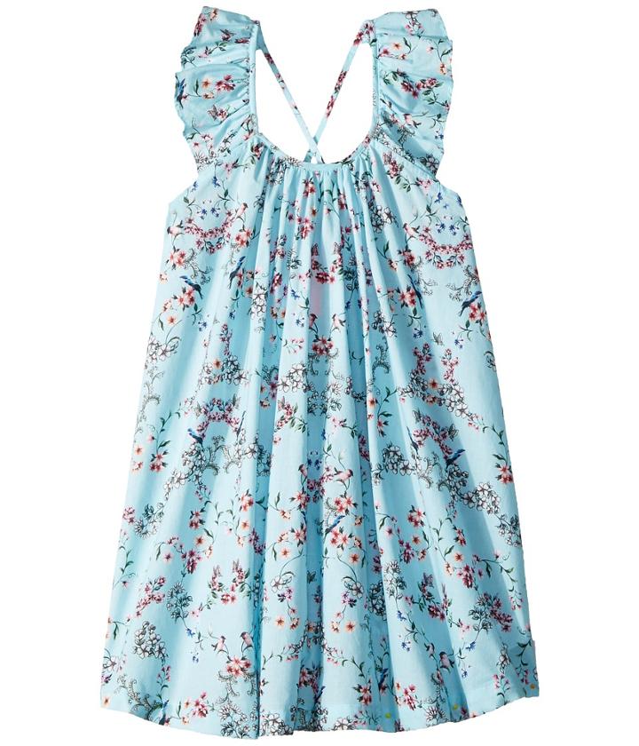 Seafolly Kids - Blue Birds Garden Frill Dress Cover-up
