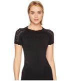 Versace - Seamless Mesh Jersey Branded Short Sleeve Tee