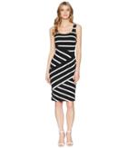 Adrianna Papell - Ottoman Striped Sheath Dress