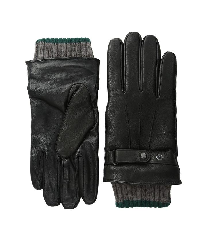 Ted Baker - Hoftoff Two-tone Ribbed Leather Gloves