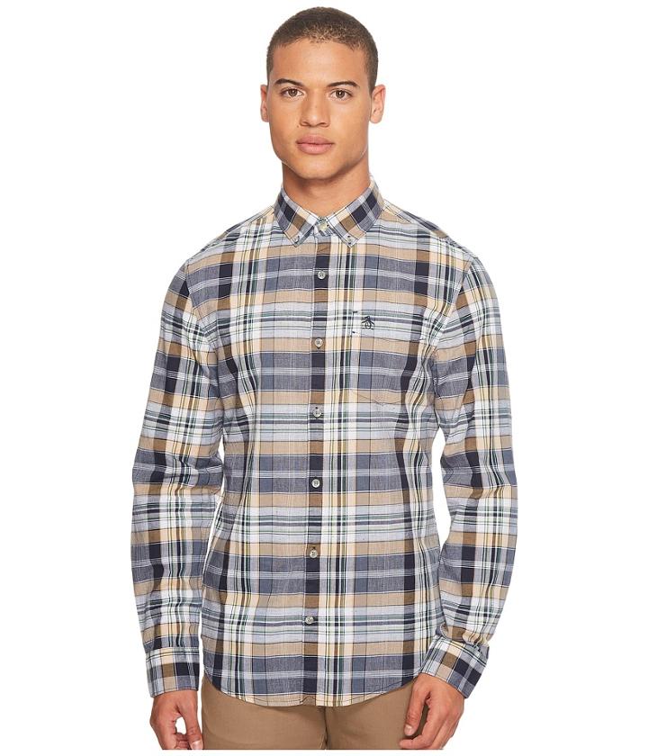 Original Penguin - Long Sleeve Nep End On End Plaid Shirt
