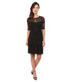 Adrianna Papell - 3/4 Sleeve Fully Beaded Cocktail Dress