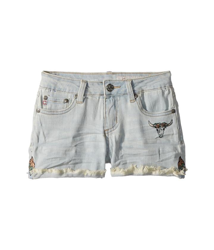 Ag Adriano Goldschmied Kids - Tacked Fray Hem Palm Shorts In Sunwashed