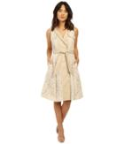 Adrianna Papell - Lace Flower Mesh Dress