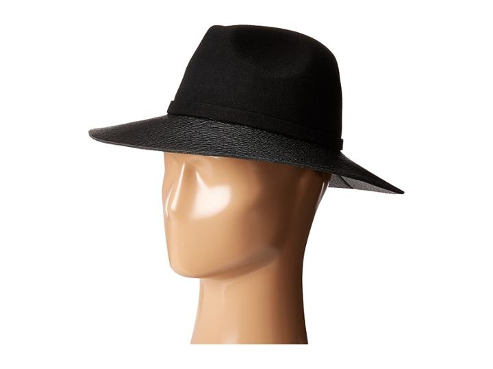 Vince Camuto - Faux Leather Loop And Brim Panama