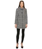 Kate Spade New York - Double Breasted Check Peacoat