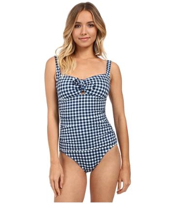 Tommy Bahama - Gingham Over The Shoulder Molded Cup One-piece