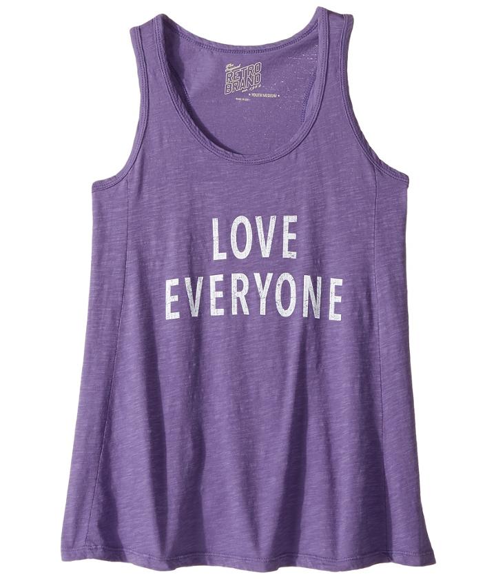 The Original Retro Brand Kids - Love Everyone Slub Racerback Tank Top