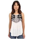Lucky Brand - Embroidered Shell Top