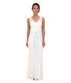 Adrianna Papell - Sleeveless V-neck Lace Gown
