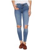 Free People - High-rise Busted Skinny In Light Denim