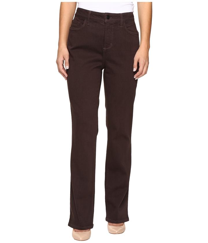 Nydj Petite - Petite Marilyn Straight Jeans In Luxury Touch Denim In Pumpernickel
