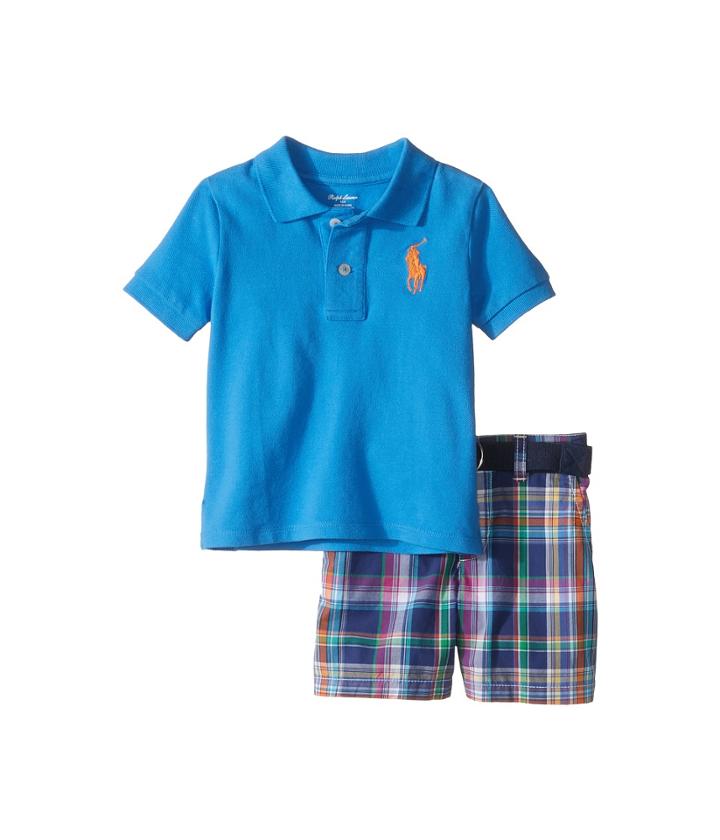 Ralph Lauren Baby - Mesh Plaid Shorts Set