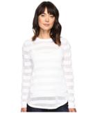 Michael Michael Kors - Sheer Stripe Long Sleeve Crew