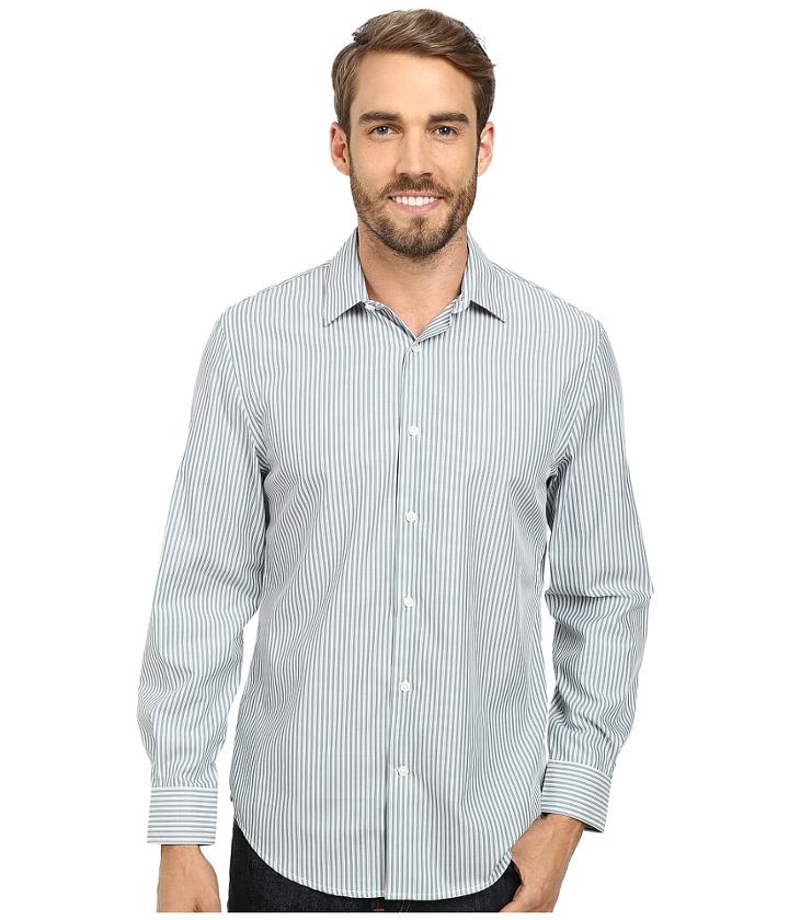 Perry Ellis - Non-iron Stripe Pattern Shirt