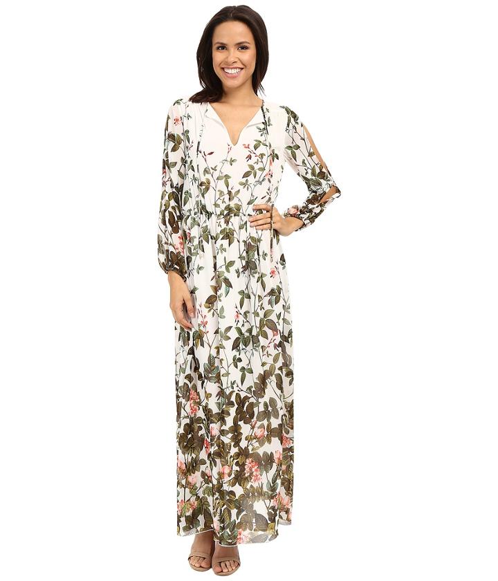 Adrianna Papell - Print Flat Chiffon Maxi Dress