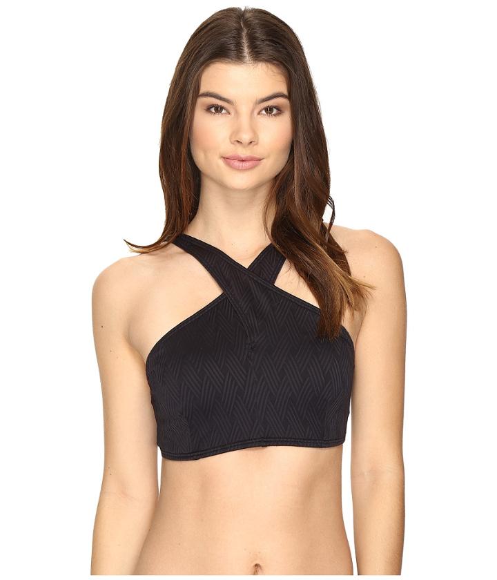 Vince Camuto - Tahiti Texture Wrap High Neck Bikini Top