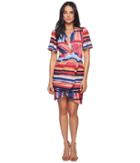 Catherine Catherine Malandrino - Nyla V-neck Short Sleeve Twist Front Mini Dress