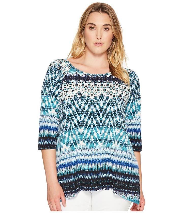 Karen Kane Plus - Plus Size Raglan Sleeve Handkerchief Top