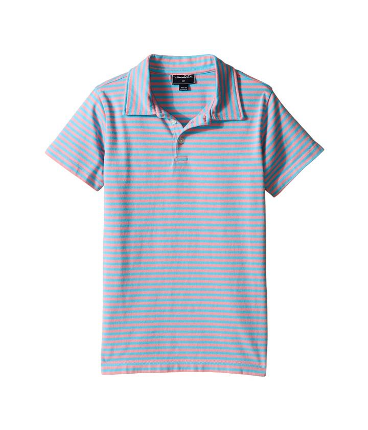 Oscar De La Renta - Striped Short Sleeve Polo