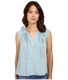 Rebecca Taylor - Sleeveless Silk Double Georgette Tie Top