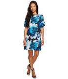 Cece - Tiered Ruffle Sleeve Stately Bouquet Dress