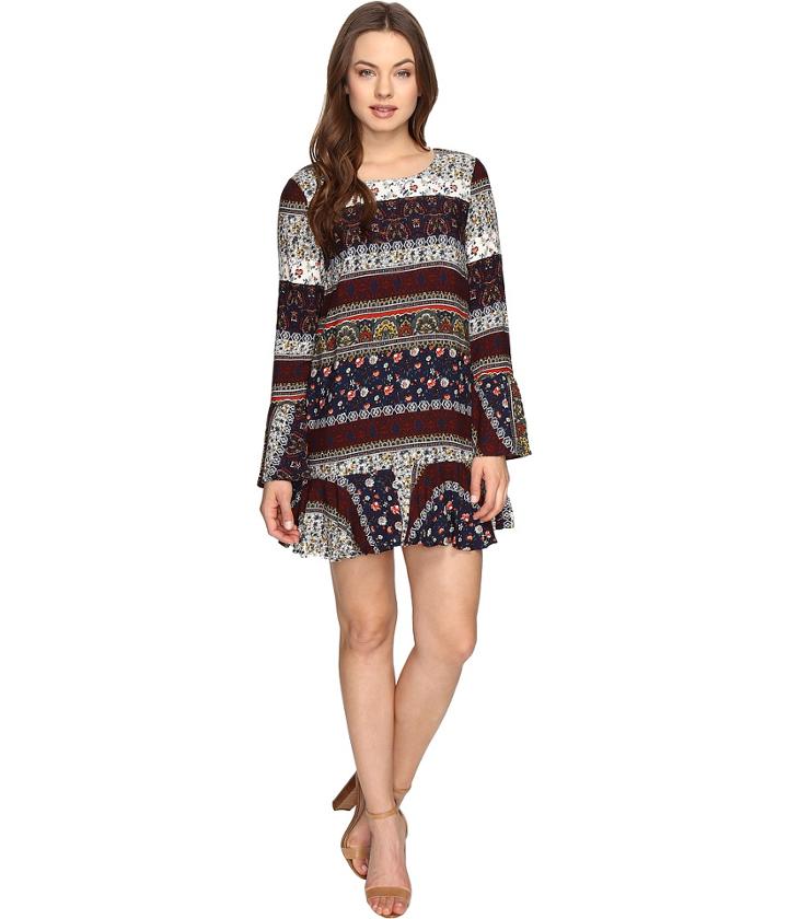 Brigitte Bailey - Naida Bell Sleeve Printed Dress