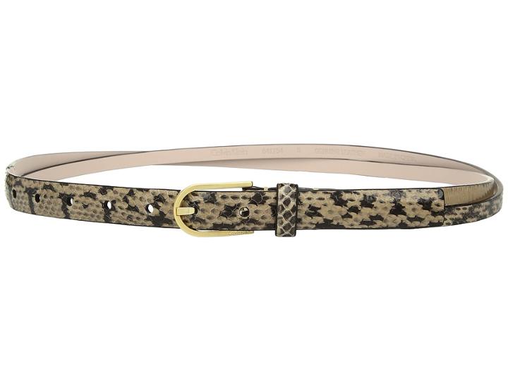 Calvin Klein - 20mm Snake Panel W/ Crossed Straps Belt