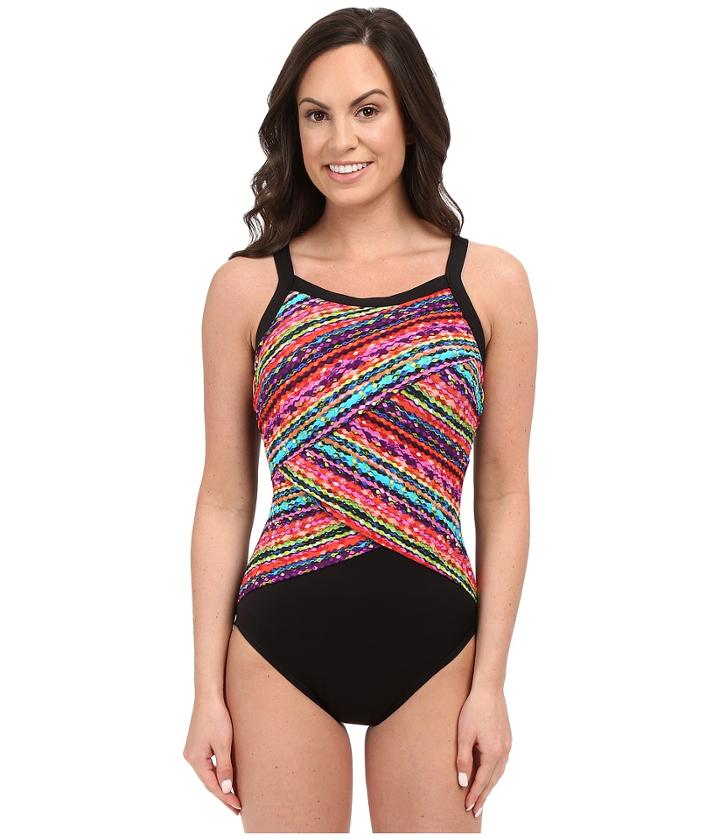 Miraclesuit - Night Lights Color Block High Neck One-piece