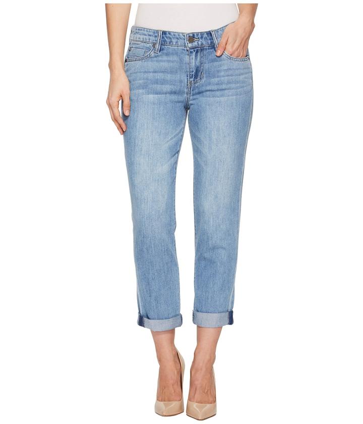 Liverpool - Cameron Relaxed Cropped Boyfriend In Classic Soft Rigid Denim In Alton