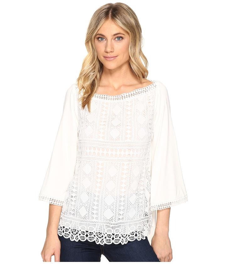 Hale Bob - New Frontiers Mix Media Lace Jersey Top