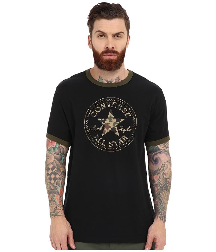 Converse - Camo Chuck Patch Ringer Tee